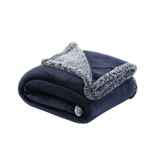 Zakary Flannel Reversible Heathered Sherpa Throw Blanket product image