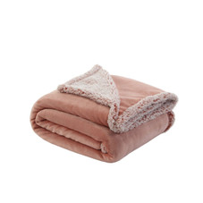 Zakary Flannel Reversible Heathered Sherpa Throw Blanket product image