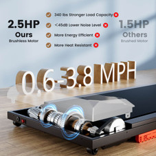 Superfit 2.5HP Under Desk Walking Treadmill with Remote Control  product image