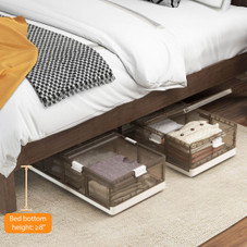 26.5-Gallon Under-Bed Storage Container with Wheels (2 or 4-Pack) product image