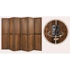 4/6-Panel Pegboard Display with 360° Metal Hinges and Solid Wood Frame product image