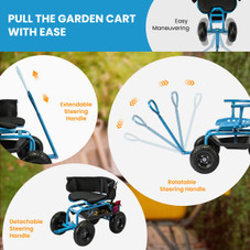 Adjustable Rolling Scooter with Swivel Seat product image