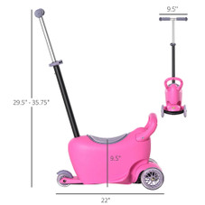 Kids' 3-in-1 Scooter, Sliding Walker, Push Car with 3 Wheels product image