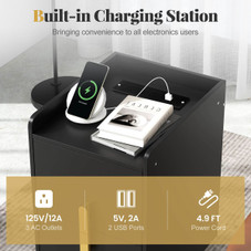 Nightstand with Charging Station & Drawers product image
