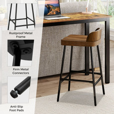24.5" Industrial Saddle Seat Bar Stool product image