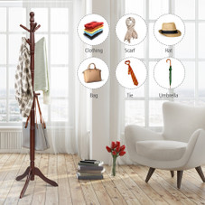 Height-Adjustable Entryway Coat Stand with 9 Hooks product image