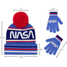 NASA Kids' Winter Hat and Gloves Set (Ages 4-7) product image
