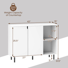 Kitchen Sideboard Buffet with Adjustable Shelves product image