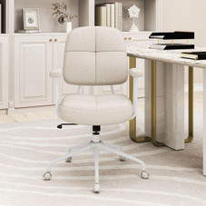 Leathaire Upholstered Home Office Chair with Cushioned Back product image