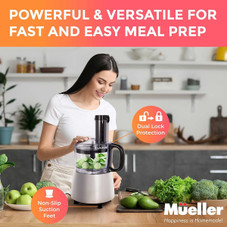 Mueller UltraPrep Food Processor, 8 Cups, Silver product image