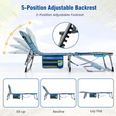 Outdoor Folding Chaise Lounge Chair (2-Pack) product image