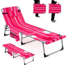 Outdoor Folding Chaise Lounge Chair (2-Pack) product image