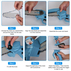 Electric Mini Chainsaw with 2 Chain Sizes product image