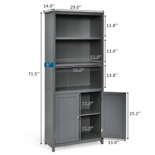 Standing Bookcase with Storage Cabinet product image