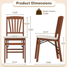 Kitchen Chairs with Rubber Wood Frame (2- or 4-Pack) product image