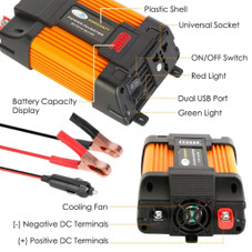 iMounTEK® 500W Car Power Inverter with USB and AC Outlets product image