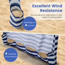 6x6 ft Foldable Beach Cabana Tent with Detachable Sidewall product image