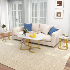 3-Piece Nesting Coffee Table Set with Faux Marble Tabletop  product image