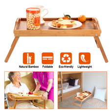 Bamboo Bed Tray Table with Folding Legs product image