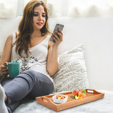 Bamboo Bed Tray Table with Folding Legs product image