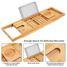 Expandable Bamboo Bathtub Caddy Tray product image