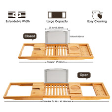 Expandable Bamboo Bathtub Caddy Tray product image