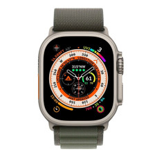 Apple Watch Ultra (2022)(GPS+LTE) - 49MM Titanium Case - Green Alpine Loop Large - Natural Titanium (MQEX3LL/A) - Po product image