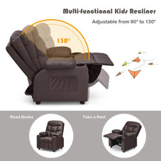 PU Leather Kids Recliner Chair with Cup Holders product image