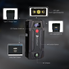 PURSUIT 1,000A Peak 12V Car Jump Starter with LCD (1 or 2-Pack) product image