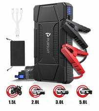 PURSUIT 1,000A Peak 12V Car Jump Starter with LCD (1 or 2-Pack) product image