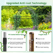 7.5-Foot Garden Arch Trellis with PE Coated Metal Structure product image