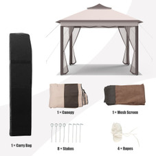 11 x 11-Foot 2-Tier Pop-up Gazebo Tent Canopy Shelter with Carrying Bag product image