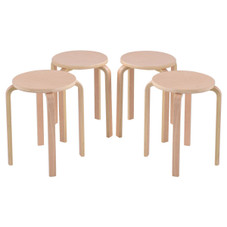 17-Inch Bentwood Stools with Round Top (Set of 4) product image