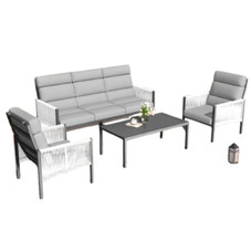 4-Piece Aluminum Patio Furniture Set with Coffee Table product image