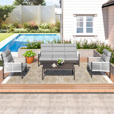 4-Piece Aluminum Patio Furniture Set with Coffee Table product image