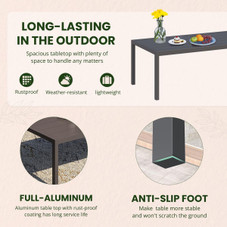 4-Piece Aluminum Patio Furniture Set with Coffee Table product image