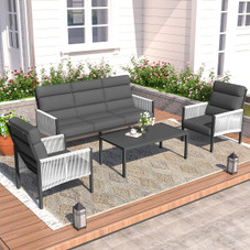 4-Piece Aluminum Patio Furniture Set with Coffee Table product image
