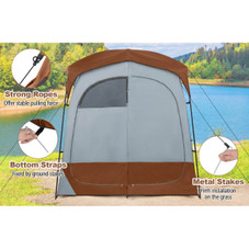 2-Room Privacy Shower Tent with Removable Rain Fly & Inside Pocket product image