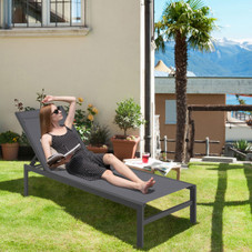 6-Position Chaise Lounge Chair with Rustproof Aluminum Frame (1 or 2-Pack) product image