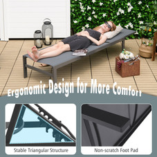 6-Position Chaise Lounge Chair with Rustproof Aluminum Frame (1 or 2-Pack) product image