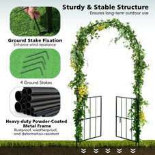 7.5 ft Patio Archway Garden Trellis with Gate  product image