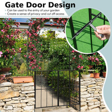 7.5 ft Patio Archway Garden Trellis with Gate  product image