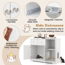 Cat Litter Box Enclosure with 3 Doors  product image