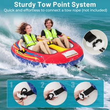 Towable Tube with Quick Connector & Drainage System for Boating product image