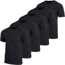 Men's Cotton Crew Neck Pocket Tees (5-Pack) product image