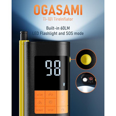 Cordless Rechargeable Tire Inflator with Digital Pressure Gauge product image