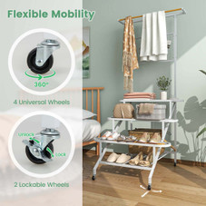 3-Tier Plant Stand with Hanging Bar and Trellis product image