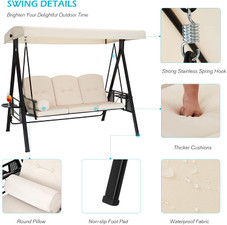 Outdoor Canopy Porch Swing (2- or 3-Seat) product image