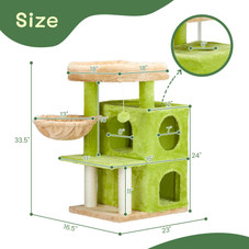 33" Cat Tree with Sisal Scratching Posts product image