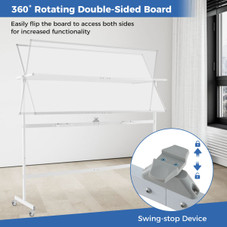72" X 36" Double-sided Magnetic Whiteboard With Stand product image